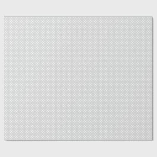Papier Cadeau Patters Light Gray White Polka (Plat)