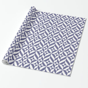 Papier Cadeau Patters Midnight Blue Geometric Deco Cube