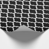 Papier Cadeau Patters noirs White Moroccan Quatrefoil #5 (Coin)