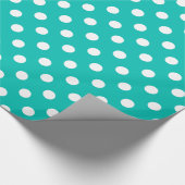 Papier Cadeau Patters Teal and White Polka (Coin)