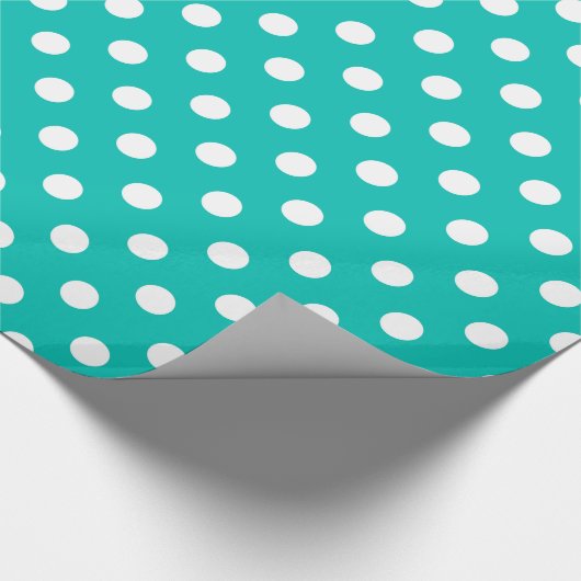 Papier Cadeau Patters Teal and White Polka (Coin)
