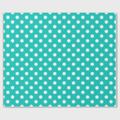 Papier Cadeau Patters Teal and White Polka (Plat)