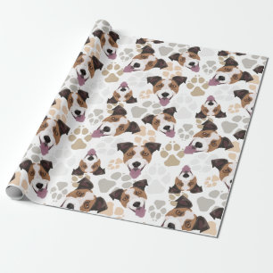 Papier Cadeau Pattes Jack Russell Terrier de chien de motif