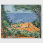 Papier Cadeau Paul Cezanne - Estaque aux toits rouges (Plat)