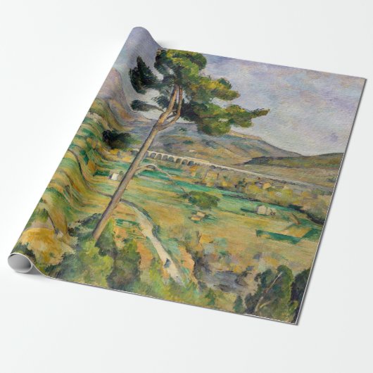Papier Cadeau Paul Cezanne - Mont Sainte-Victoire et Viaduc (Déroulé)