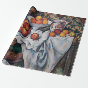 Papier Cadeau Paul Cezanne - Vie morte, Pommes et Oranges