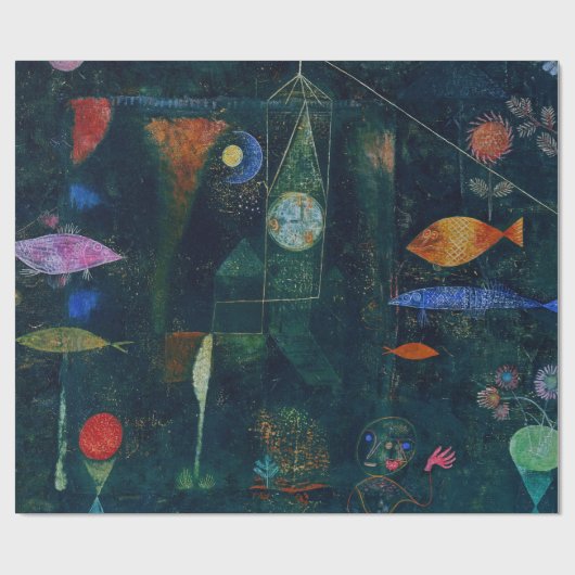 Papier Cadeau Paul Klee Fish Magic Peinture Abstraite Art graphi (Plat)