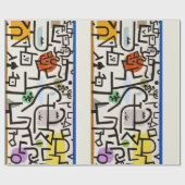 Papier Cadeau Paul Klee "Port riche" Moderne Abstrait (Plat)
