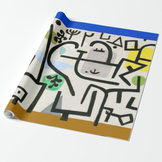 Papier Cadeau Paul Klee Rich Harbor Expressionnisme abstrait (Déroulé)