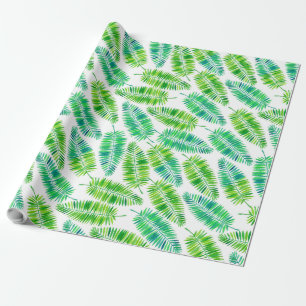 Papier Cadeau Paume d'eau feuille motif