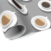 Papier Cadeau Pause café. (Coin rond)