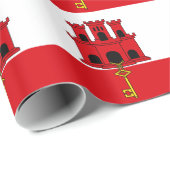 Papier Cadeau Pavillon Gibraltar (Coin rond)