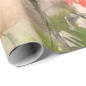 Papier Cadeau Pavot d'automne (Coin rond)