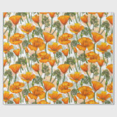 Papier Cadeau Pavot de Californie (Plat)