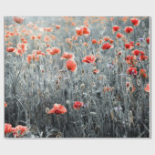 Papier Cadeau Pavot fleur sauvage (Plat)