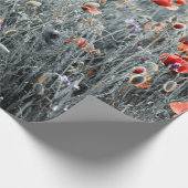 Papier Cadeau Pavot fleur sauvage (Coin)
