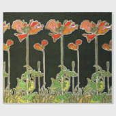 Papier Cadeau Pavots 1901 de Nouveau d'art (Plat)