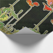 Papier Cadeau Pavots 1901 de Nouveau d'art (Coin)