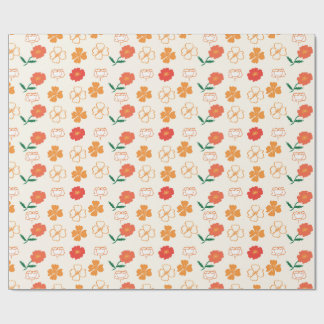 Papier Cadeau Pavots dorés