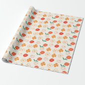 Papier Cadeau Pavots dorés (Déroulé)