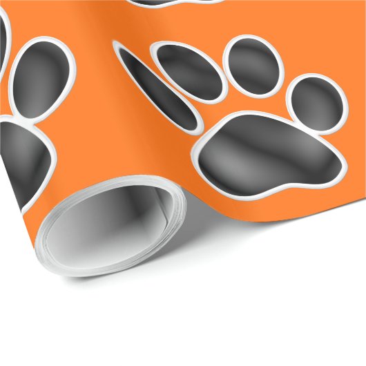 Papier Cadeau Paw Prints (Coin rond)