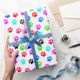 Papier Cadeau Paws Amoureux des chats Amoureux des chiens Chat M