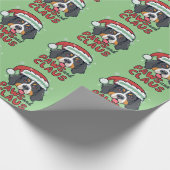Papier Cadeau Paws and Claus - Chien bernois de Noël (Coin)