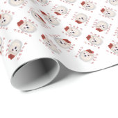 Papier Cadeau Paws de Père Noël (Coin rond)