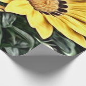 Papier Cadeau Pays Abstrait Jaune Daisy (Coin)