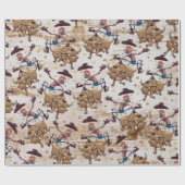 Papier Cadeau Pays d'équitation de Taureau de cowboy de rodéo (Plat)