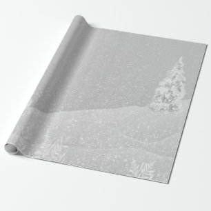 Papier Cadeau Pays des merveilles hivernales, Fêtes de gris de p