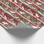 Papier Cadeau Pays Forêt de Noël Wolf Moose (Coin)