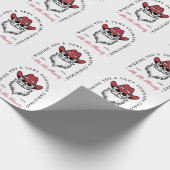 Papier Cadeau Pays Noël Howdy Père Noël voeux de cowboy (Coin)