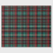 Papier Cadeau Pays Red Green Plaid Noël (Plat)