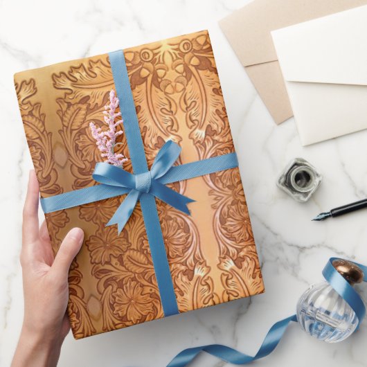 Papier Cadeau Pays rustique style sud-ouest cuir occidental (Cadeaux)
