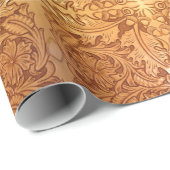 Papier Cadeau Pays rustique style sud-ouest cuir occidental (Coin rond)