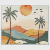 Papier Cadeau Paysage Abstrait de Boho (16) (Plat)