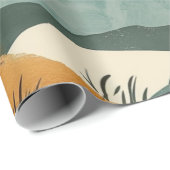 Papier Cadeau Paysage Abstrait de Boho (16) (Coin rond)