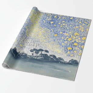 Papier Cadeau Paysage avec étoiles de Henri-Edmond Cross