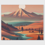 Papier Cadeau Paysage boho (Plat)