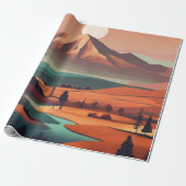 Papier Cadeau Paysage boho (Déroulé)