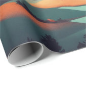 Papier Cadeau Paysage boho (Coin rond)