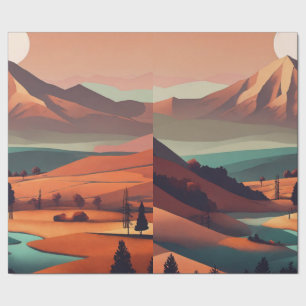 Papier Cadeau Paysage boho