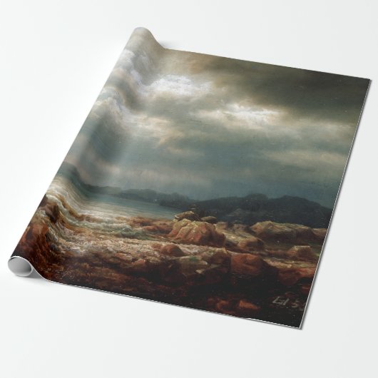Papier Cadeau Paysage côtier de système de roquette d'artillerie (Déroulé)