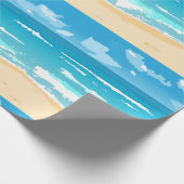 Papier Cadeau Paysage côtier tropical d'Ocean Beach (Coin)