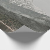 PAPIER CADEAU PAYSAGE D'ARBRES ET DE MONTAGNE (Coin)