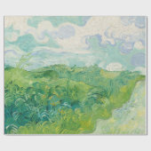 Papier Cadeau Paysage de champs de blé vert Art Van Gogh (Plat)
