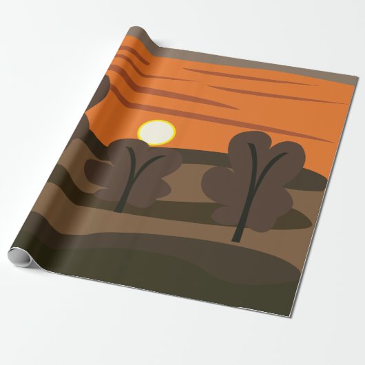Papier Cadeau Paysage de ciel au lever du soleil (Déroulé)