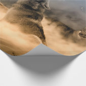 Papier Cadeau Paysage de nature de brouillard de lune de loups (Coin)