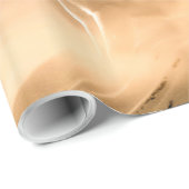 Papier Cadeau Paysage de nature de brouillard de lune de loups (Coin rond)